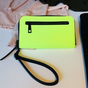 Mossimo Neon Yellow Wallet Wristlet